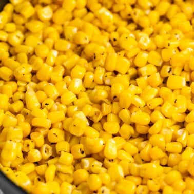 Close up view of corn.