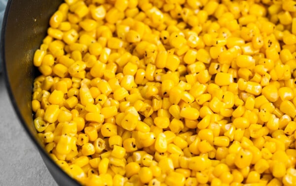 Close up view of corn.