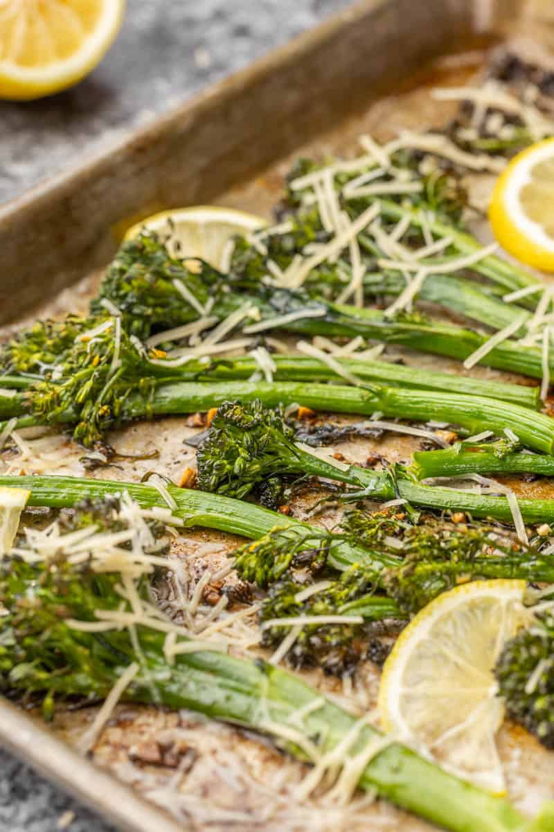 Pan roasted broccolini.