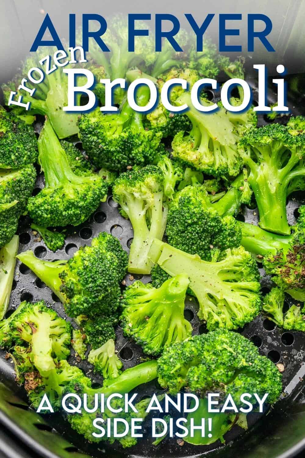 Frozen broccoli from the air fryer