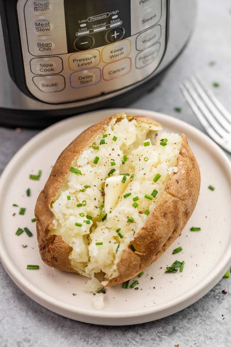 An instant pot baked potato.