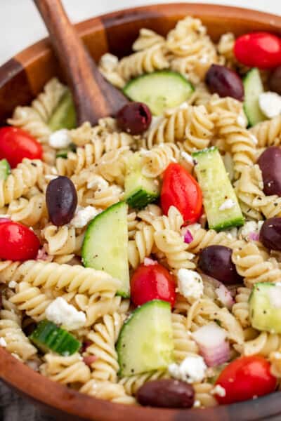 Greek Pasta Salad - The Stay At Home Chef