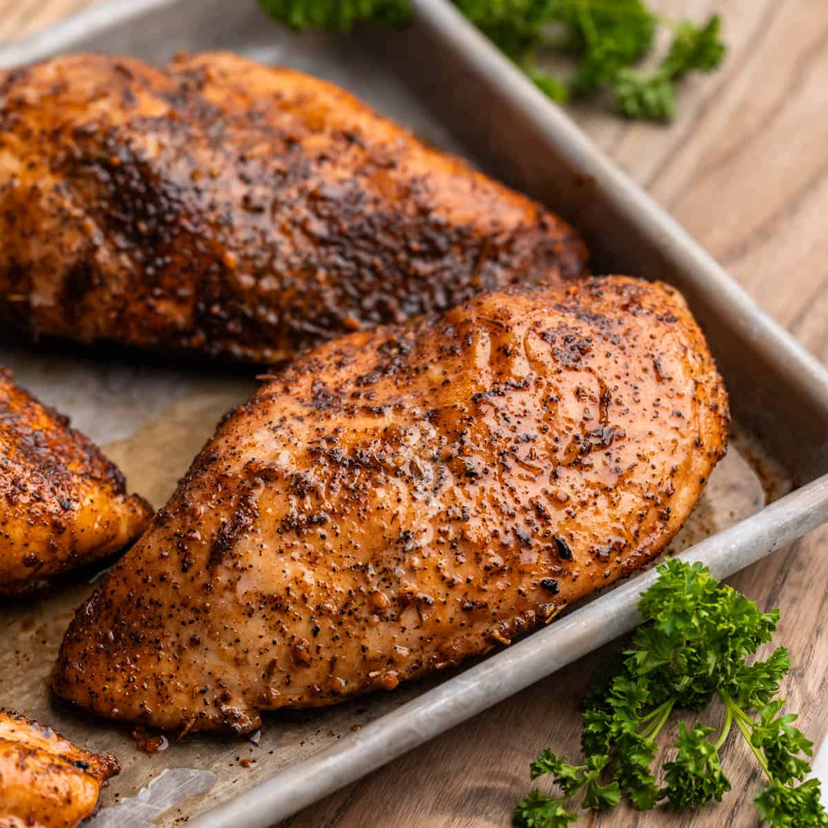 Smoked chicken breasts.