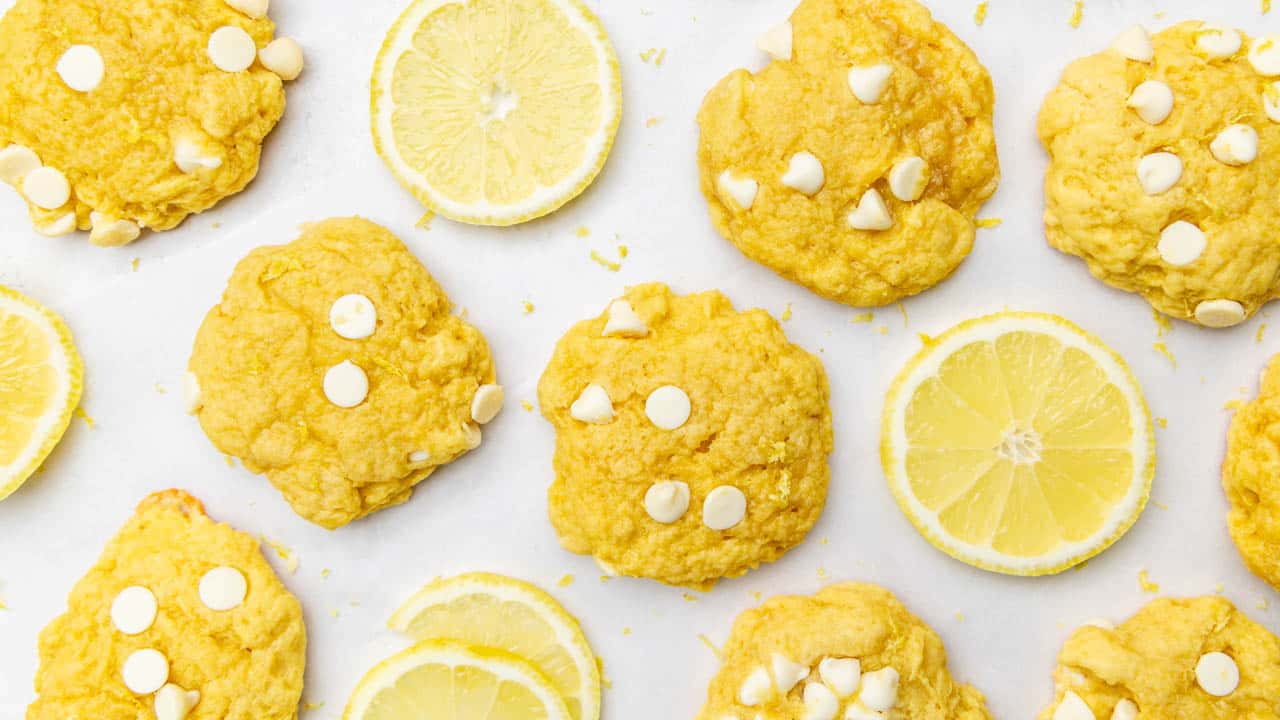 Lemon White Chocolate Chip Cookies - The Stay At Home Chef