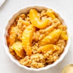 Peach crumble.