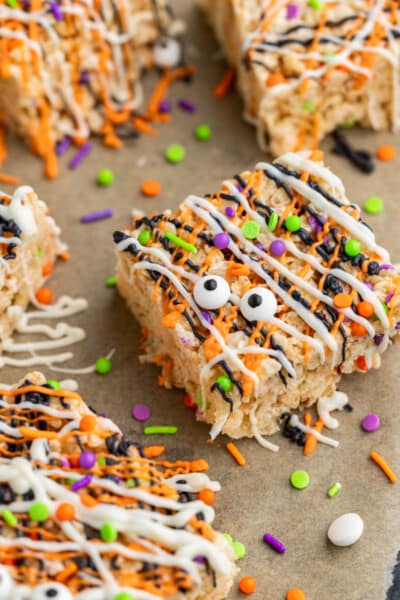 Halloween Rice Krispie Treats - The Stay At Home Chef