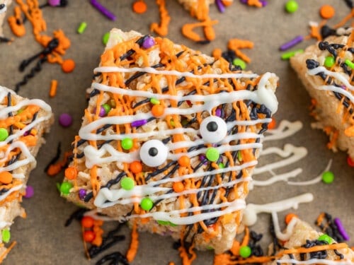 Halloween Rice Krispie Treats - The Stay At Home Chef