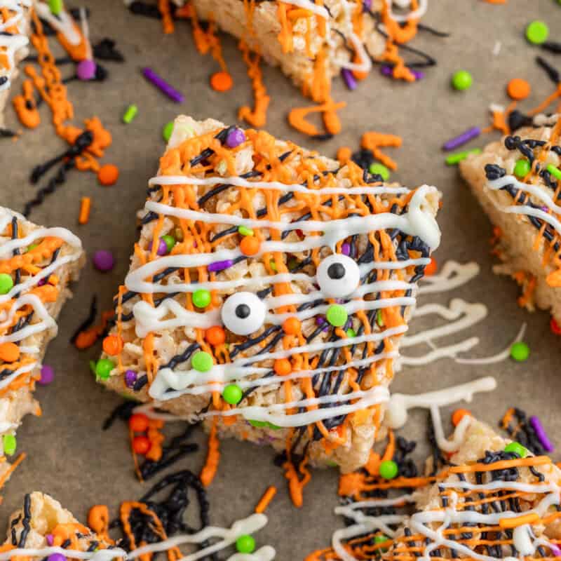 Halloween Rice Krispie Treats - The Stay At Home Chef