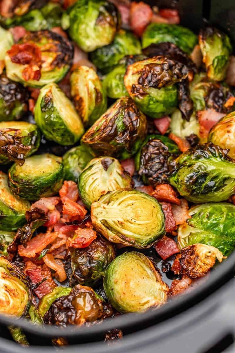 Bacon-fried Brussels sprouts.