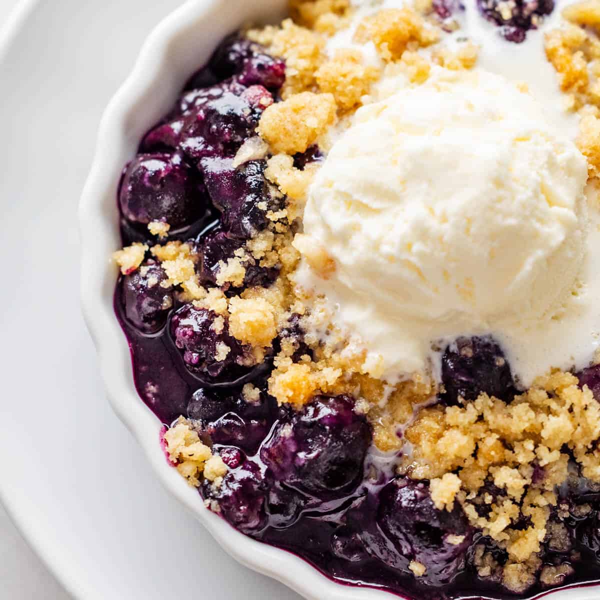 Blueberry crumble.