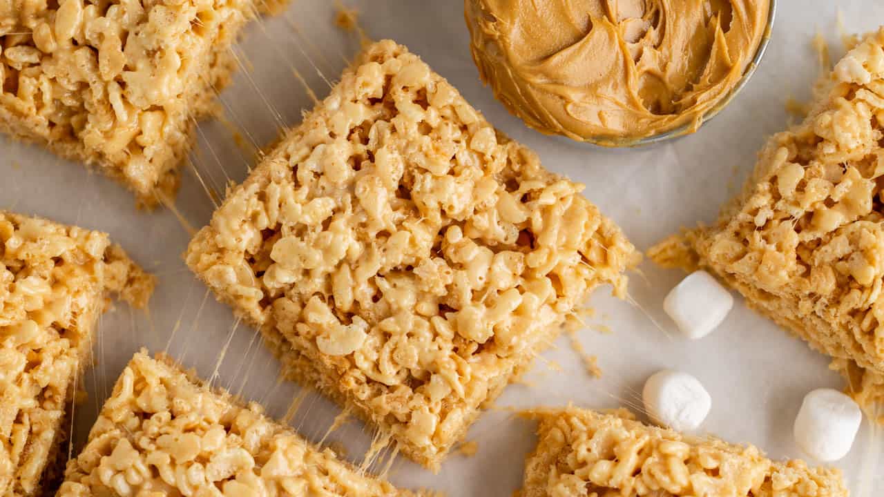 Peanut Butter Rice Krispie Treats ⋆ 100 Days of Real Food