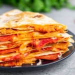 Pizza quesadilla.