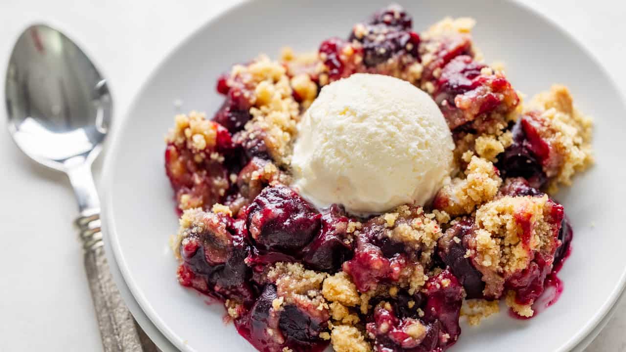 Cherry Crumble | The Stay At Home Chef