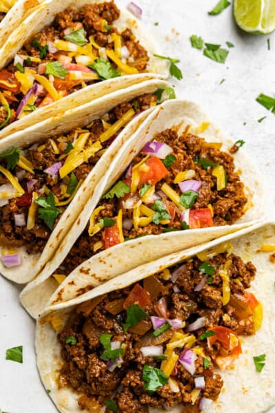 Ground Beef Tacos - The Stay At Home Chef