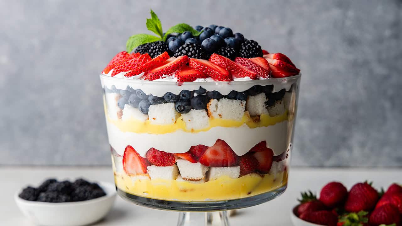 Creamy Berry Trifle - The Stay At Home Chef