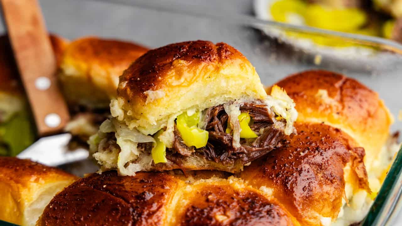 Mississippi Pot Roast Sliders - The Stay At Home Chef