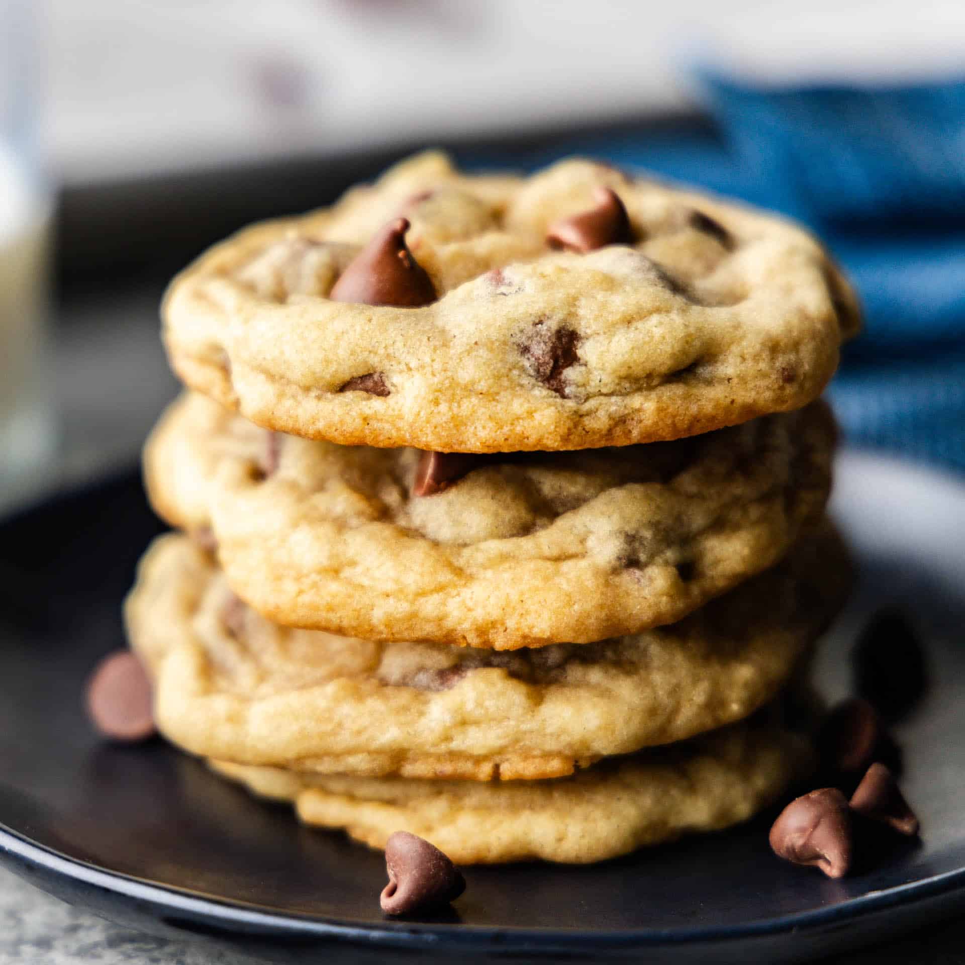 Stack of Chocolate Chip Cookies.