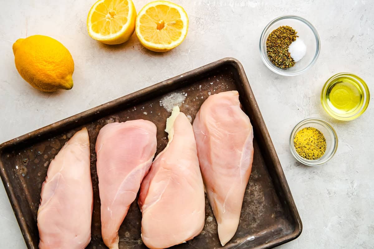 Ingredients for Quick and Easy Lemon Chicken.