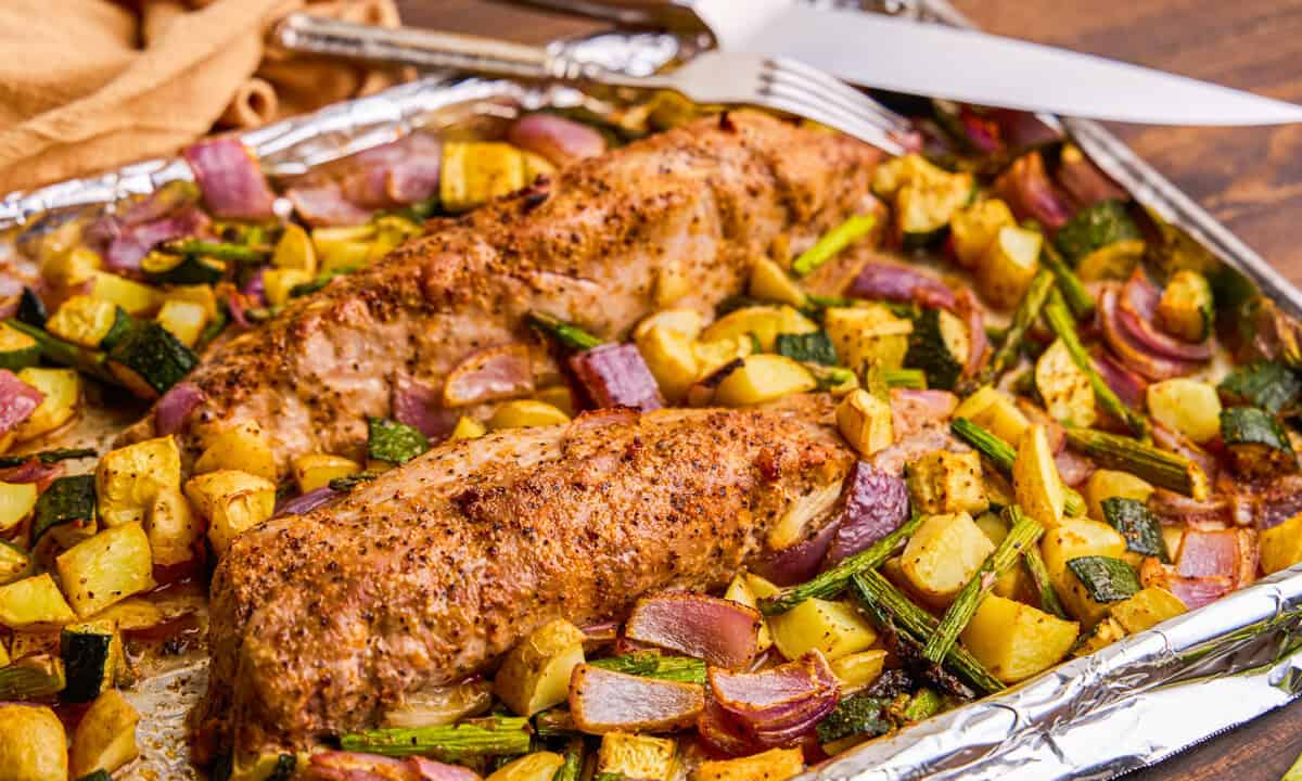Sheet Pan Pork Tenderloin & Veggies.