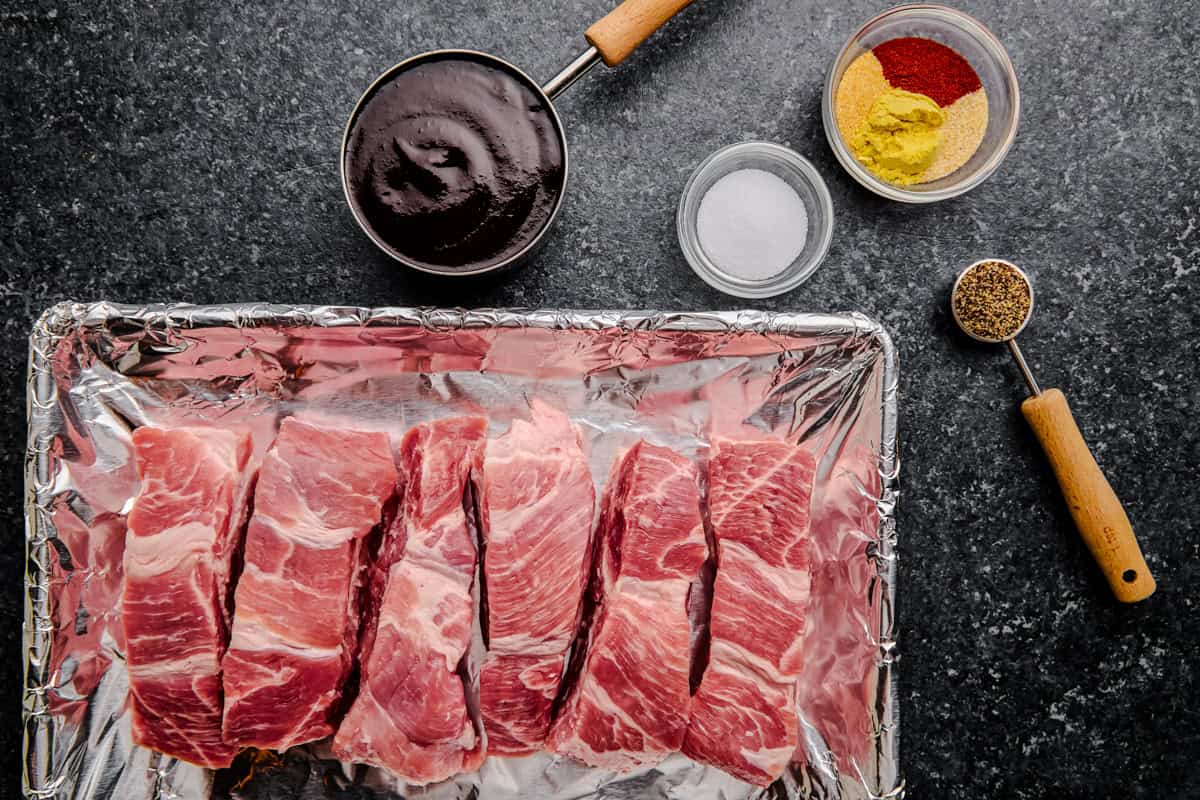 Ingredients for Country Style Pork Ribs.