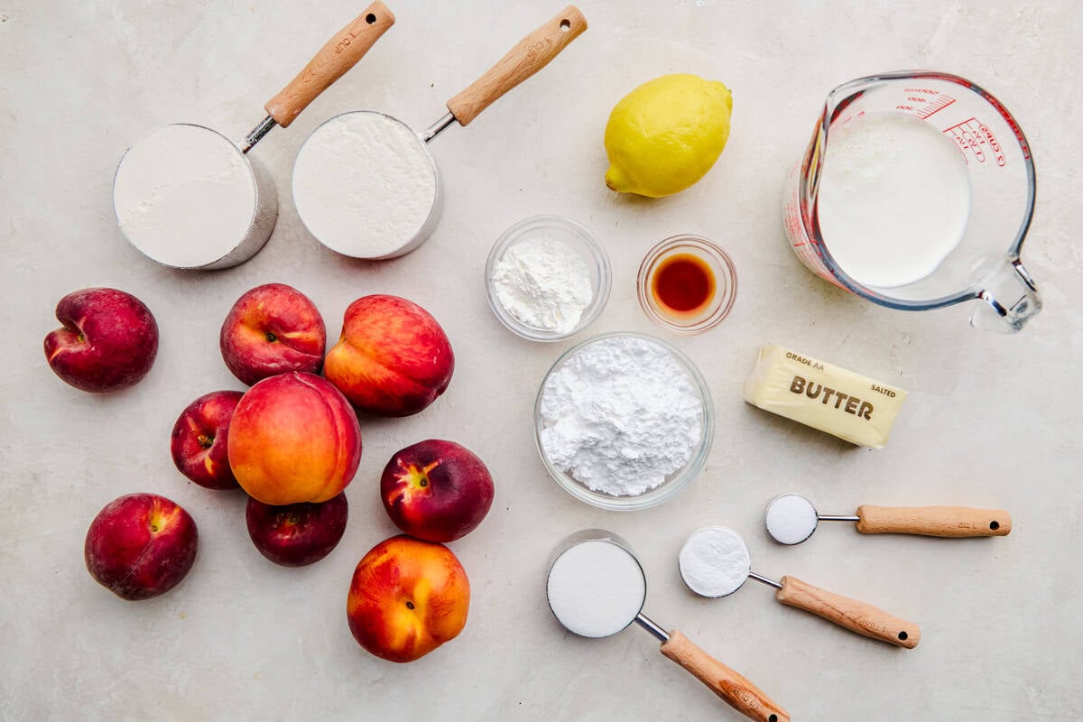 Ingredients for Old Fashioned Peach Cobbler